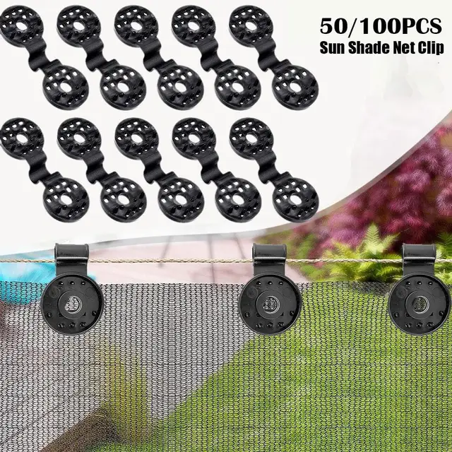 50/100 Darabos Napfényes Nettó Clip Kerti Szerszámok Üvegházhatású Árnyékoló Ruhák Rögzítse - Image 3