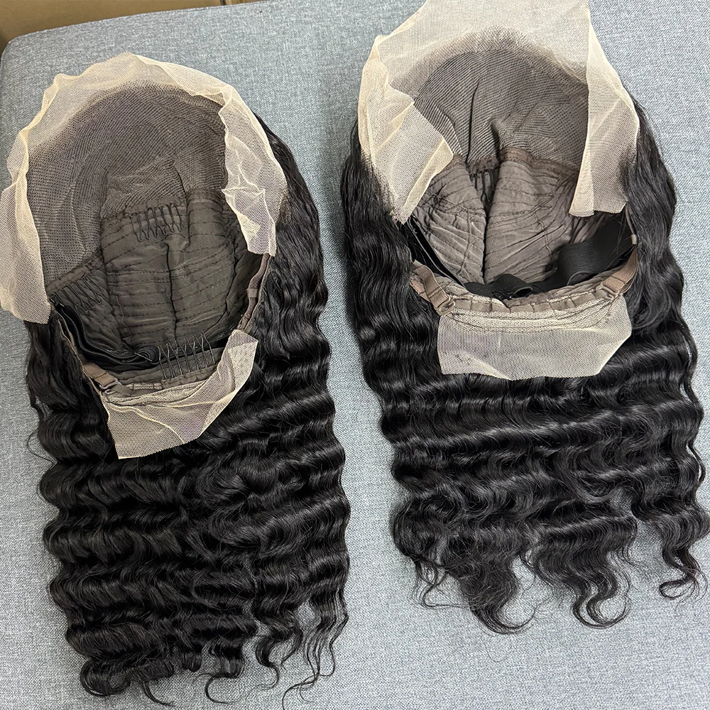 200% Density Deep Wave Human Hair Wigs 13x4 Lace Frontal Human Hair Wig Deep Curly Human Hair Wig for Black Women