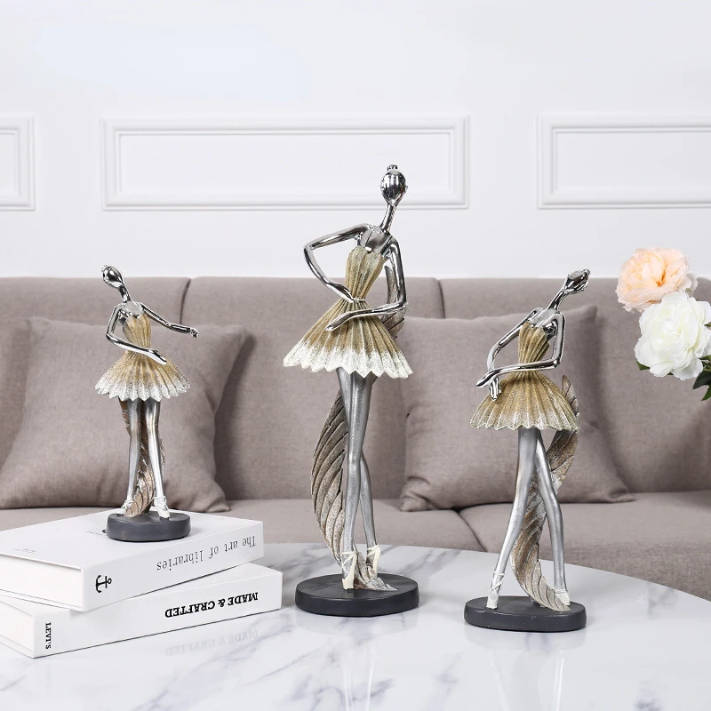 

Retro Ballerina Girl Statue Resin Crafts Ornaments, Living Room Bedroom TV Cabinet Office Desktop Decoration Birthday Gift