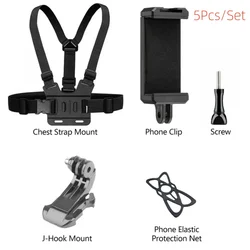 Hands - Free Universal Smartphone Harness with 360° Rotation Holder (Black)