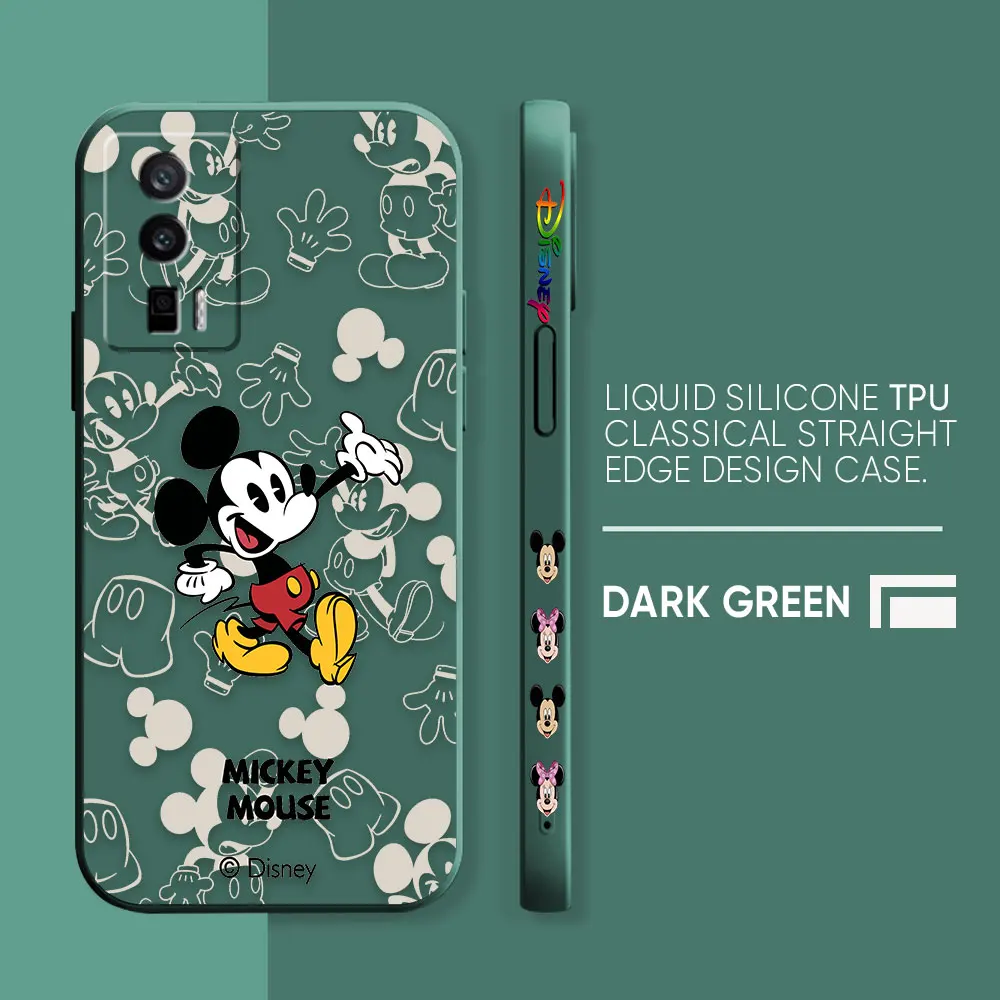thumbnail image 1 of Case For Redmi K60E K60 K50 K40S K40 K30 9A 9 8A 8 10 Pro 4G 5G Colour Simple Liquid silicone Case Funny Mickey Minnie Mouse, 1 of 5