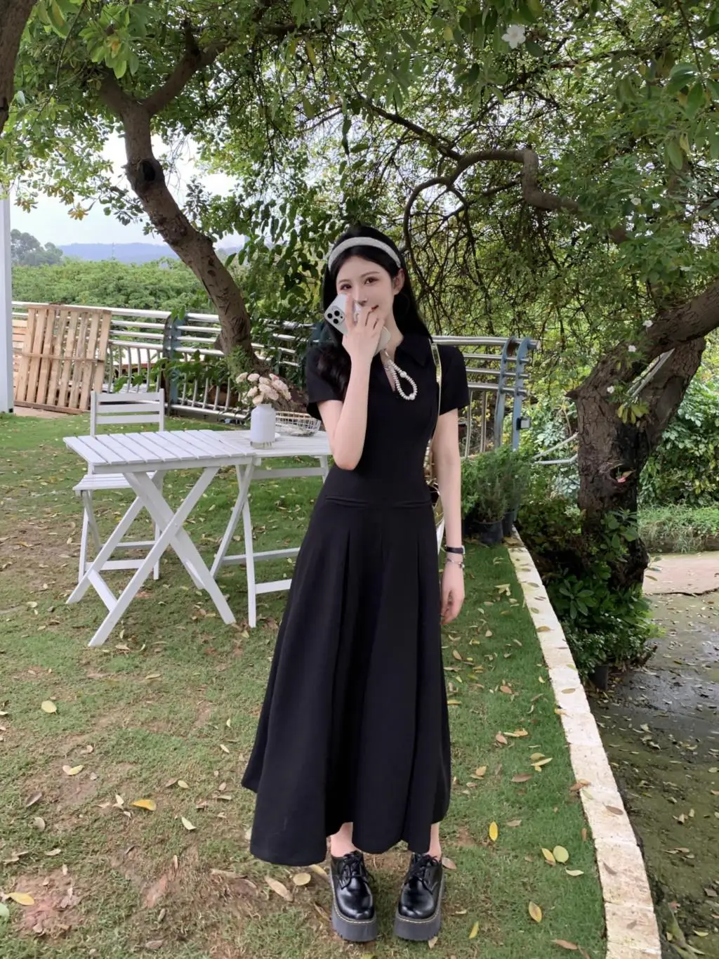 Summer New Casual Slim Solid Dresses for Women Sporty Turn-down Collor A-line Korean Chic Streetwear Simple Vestidos Mujer