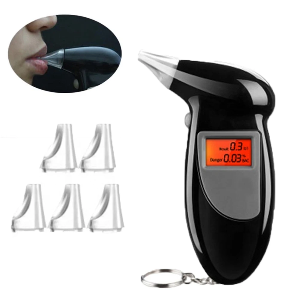 Digital Breath Tester Professional Alcohol Breath Tester Breathalyzer Alcohol Detector Lcd Detector Backlight Light