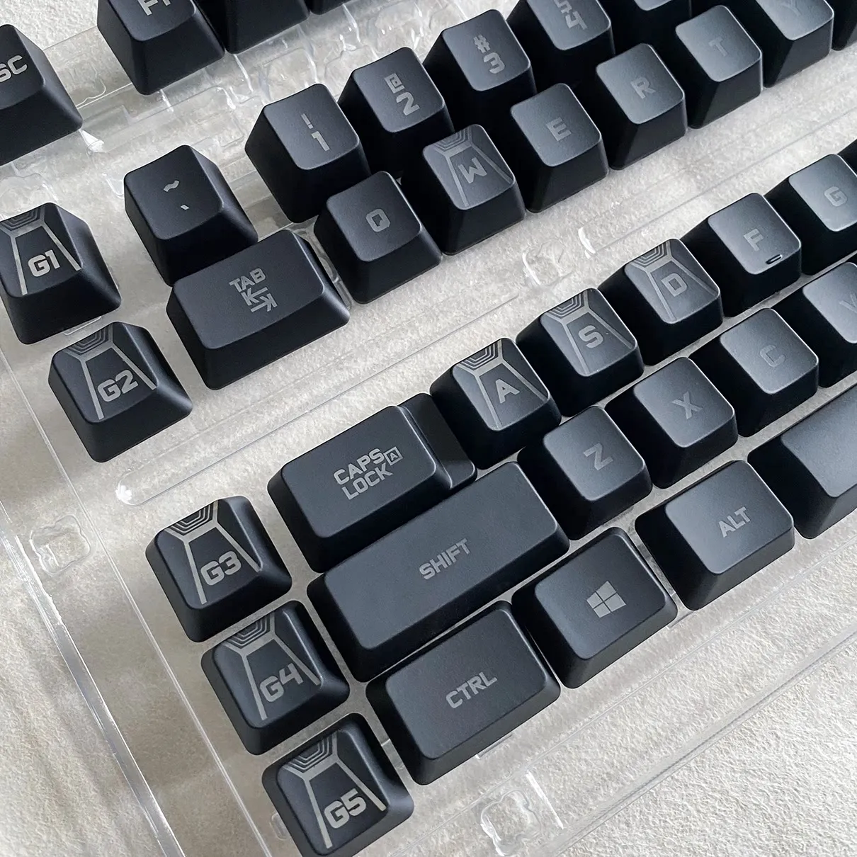 Romer-G 스위치 Logit G910 기계식 키보드 WASD/화살표 키/CTRL/스페이스바용 풀 세트 G910 블랙 키캡 교체품