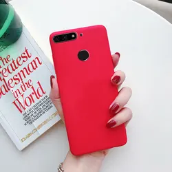 Enhanced Pure Color Soft Silicon Phone Case for Y5 2018 (Red)