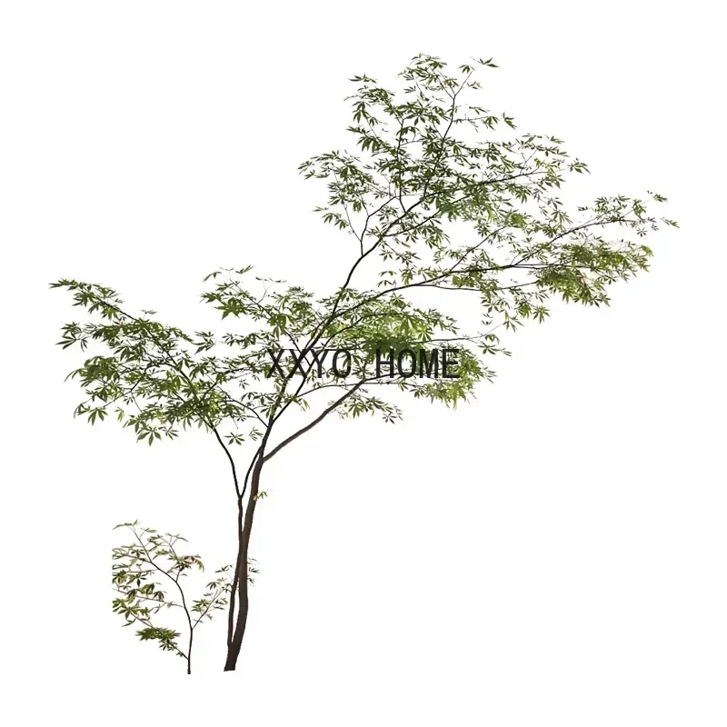 Planta verde de simulación para sala de estar, planta biónica grande de Acer Palmatum, bonsái de suelo, decoración de bonsái