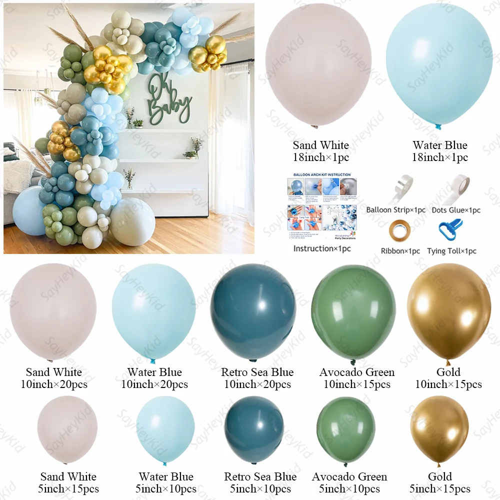 105pcs Blue Birthday Decoration Balloons White Globos Wedding Anniversary  Party Decorations Backdrop Decor Parti - Ballons & Accessories - AliExpress