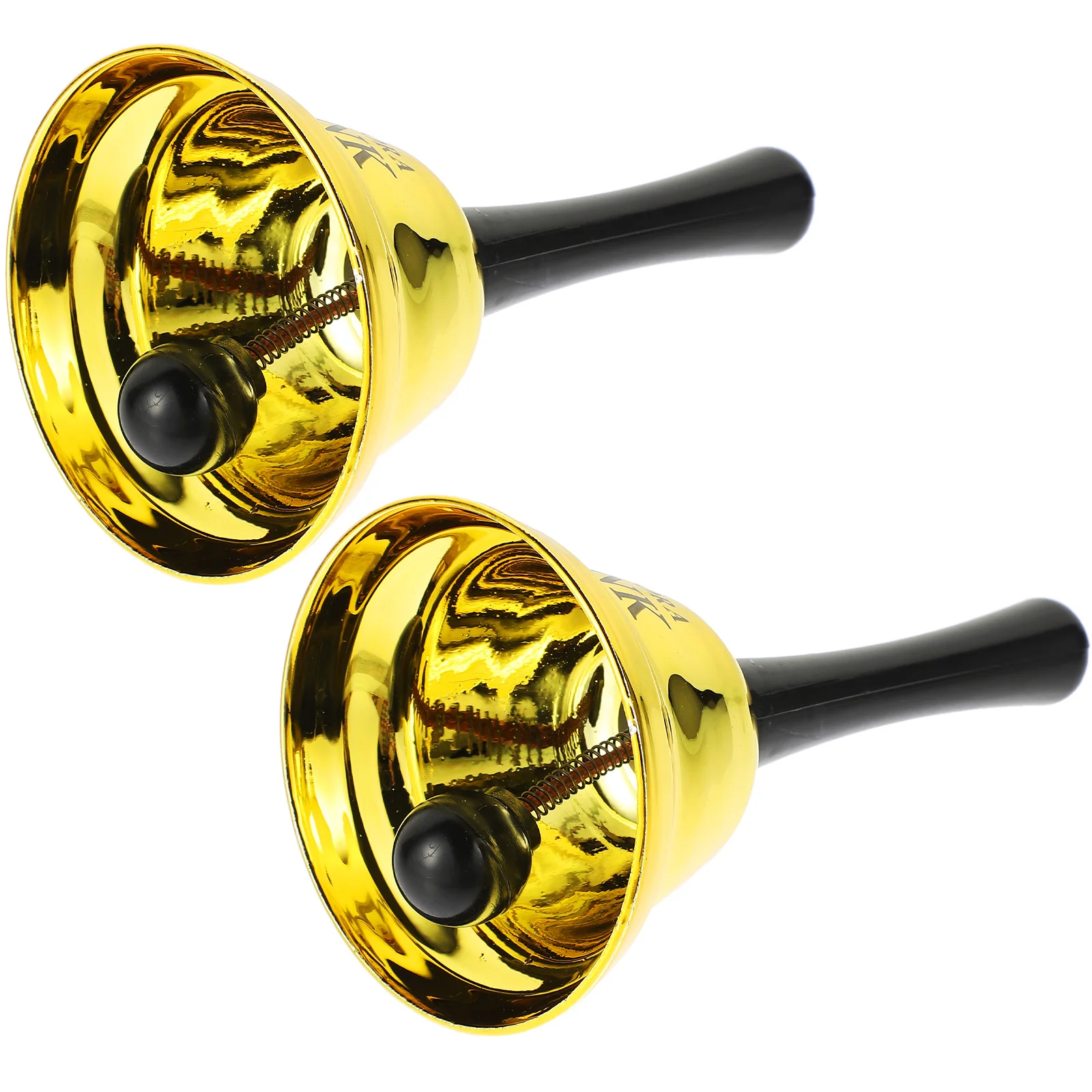 

2 Pcs Bar Hotel Bell Bells for Crafts Pantry Hand Service Dish Metal Call Bachelor Party