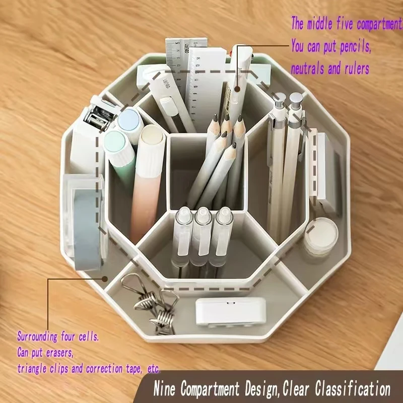 360 Degree Rotating Brush Holder Stationery Stand Rotatable Desktop Organiser Cosmetic Organiser Lipstick Holder makeup organizer,pen holder,pen and brush holder,desk organizer,brush holder,desk storage rack
