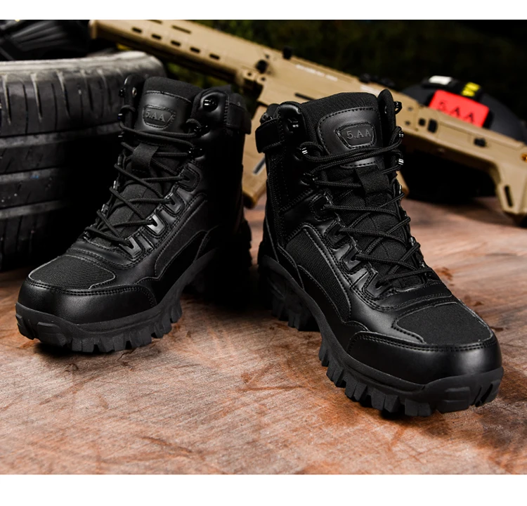 Männer Hohe Qualität Militär Armee Stiefel Taktische Schuhe Frauen Anti-Slip Wüste Stiefel Sicherheit Arbeit Outdoor Training Ultraleicht Ankle – Detail 24