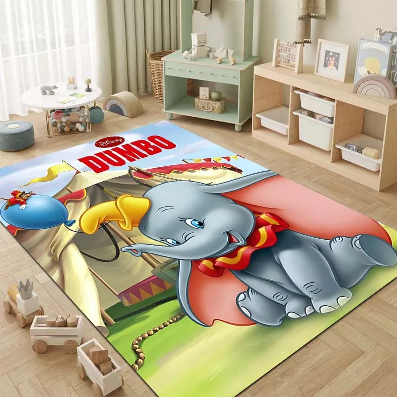

Cartoon Disney Dumbo Printing Carpet for Living Room Bedroom Kid's Room Home Decor Area Rug Non-slip Mat Cloakroom Alfombra Gift