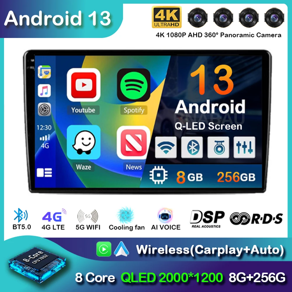 

Android 13 Carplay Auto WIFI+4G Car Radio For Nissan Navara D40 2004-2010 Multimedia Video Player Navigation GPS Stereo No 2din