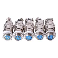 10SETS XS8 XS10 XS12 Aviation Connector Push-Pull Self-Locking Plug & Socket 2/3/4/5/6/7 Pin Gold-Plated Terminal Adapter Set 3