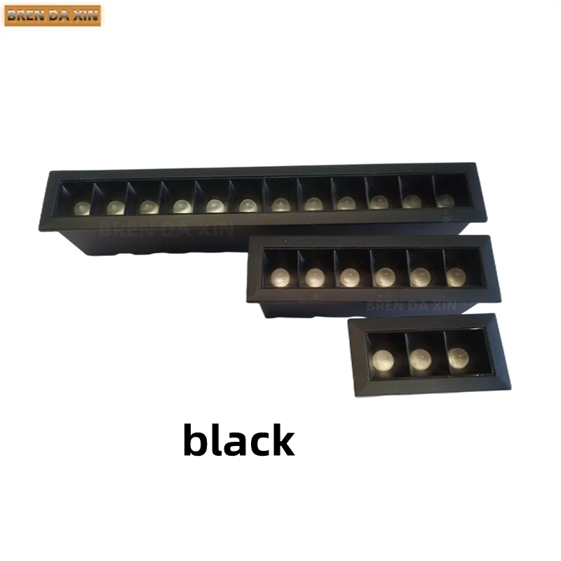Mini Linear Dimmable LED Downlight Spot Light 6W12W24W Grille Light COB Sky Flower Recessed indoor linear Lighting bulb