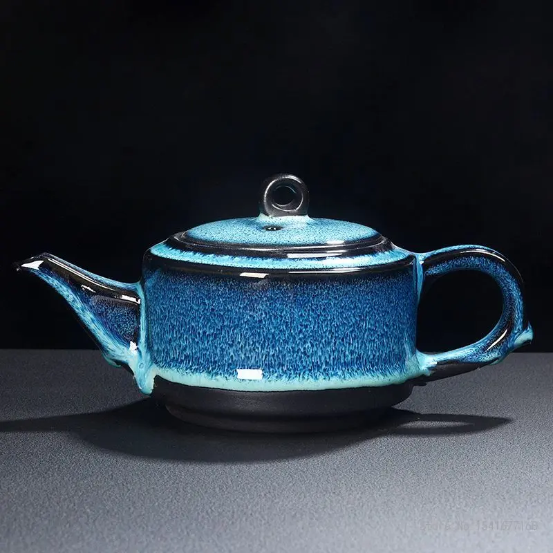 Jianzhan-Kung Fu Tea Set, Chinese Style, Semi Handmade Glaze Color Teapot, Household Items, Ceramics Tea Pot, New, 1Pc