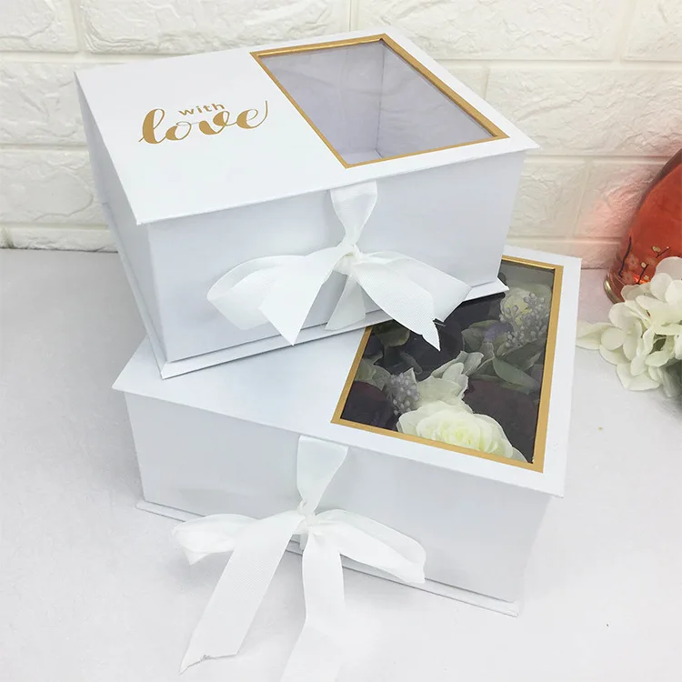

Soap Foam Flowers Rose Jewelry Box with Surprise I Love You Present Necklace Strange Gift for Mother Girlfriend