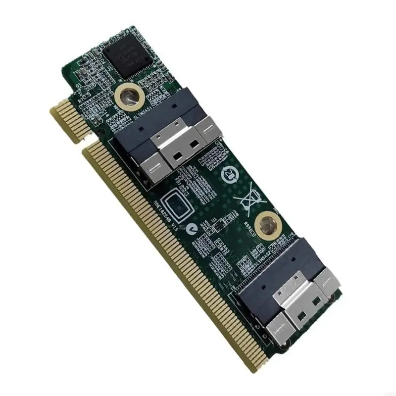 SFF-8654 to PCIe x16 Converters Supports SFF-8654 to PCIe Interfaces Convert Card Adapters for 1U Server