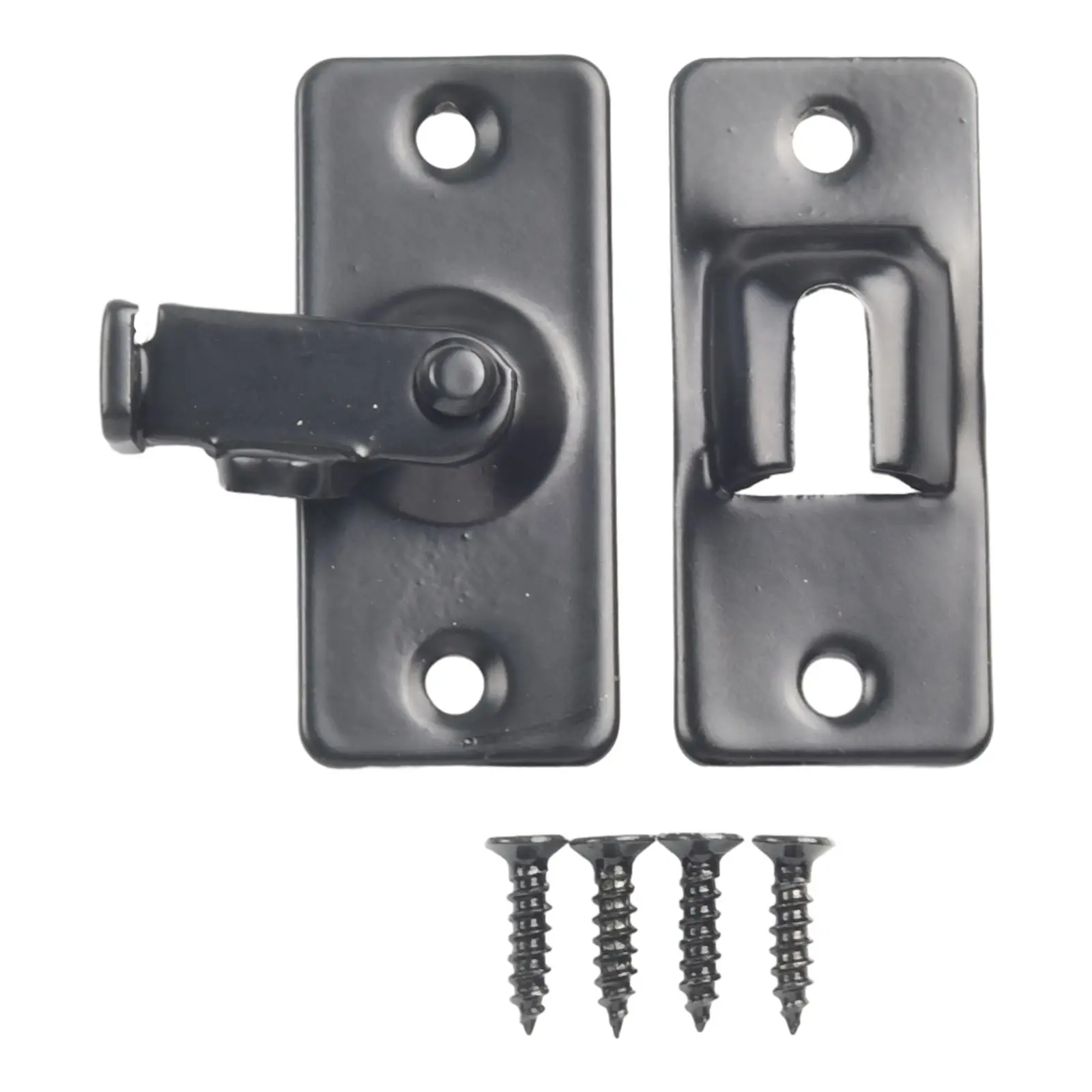 Door Lock Stainless Steel 90 Degree Buckle Right Angle Hook Lock Bolts With Screws For Sliding Door Drawers Cabinets