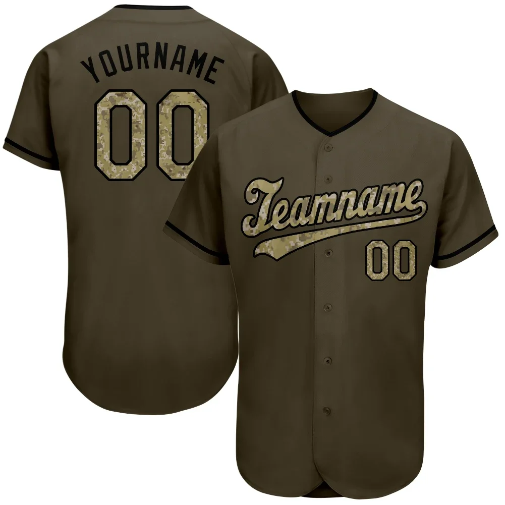 Baseball Jersey Personalized Print Team Name Numbers Button-down Tee Shirts for Men Kids Outdoors Birthday Gift