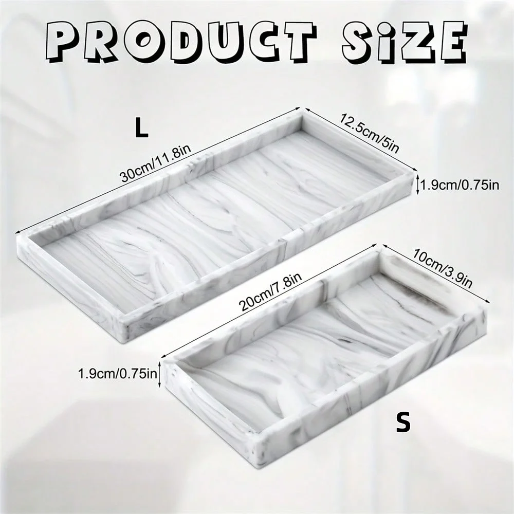 1 Pack Bathroom Tray Soft Silicone Jewelry Tray Dressing Table Decorative Bathroom Tray Organizer Suitable for Dressing Tables 3