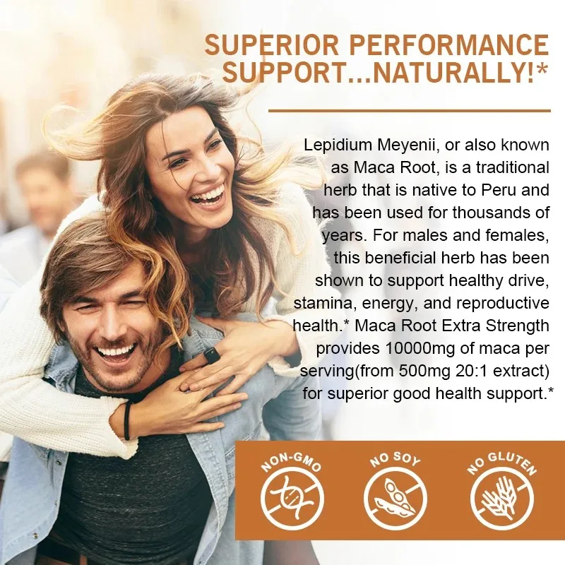 High-grade maca ginseng, prolongs male erection, enhances energy, and promotes male enlargement and growth