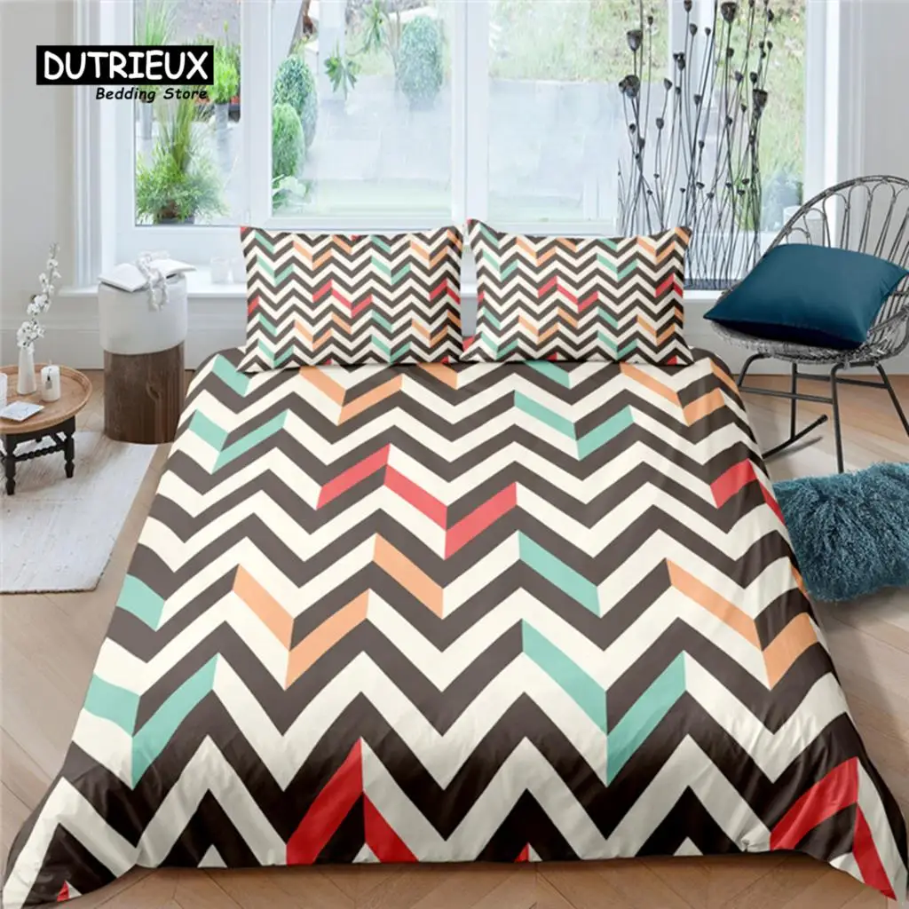 

Luxury 3D Geometry Print Home Living Comfortable Duvet Cover Pillowcase Kid Bedding Set Queen and King EU/US/AU/UK Size