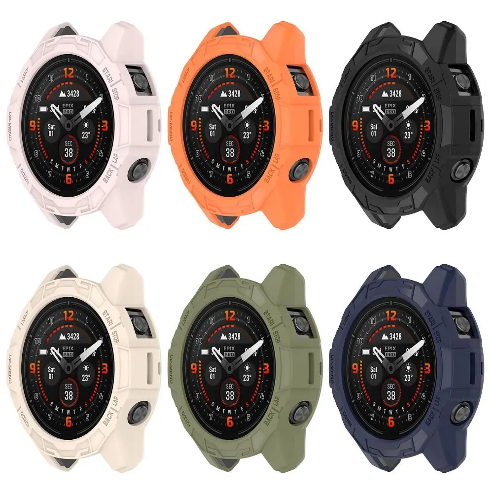 

47MM Protective Case Bumper Frame Edge Shell Accessories Soft Screen Protector for Garmin Epix Pro 47MM/Fenix 7 Pro/Fenix 7