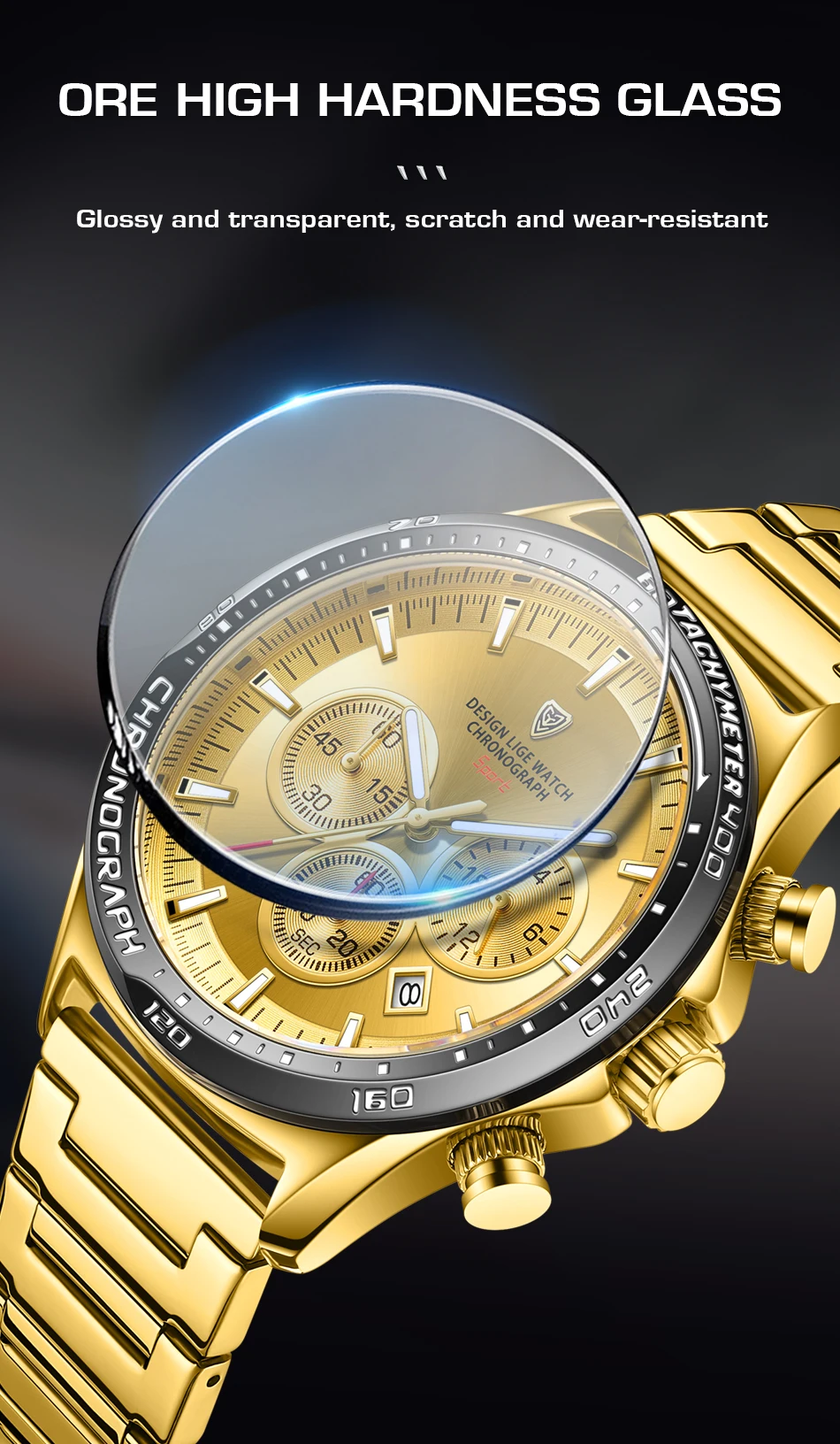 Lige - Men's Luxury Quartz Waterproof Watch, Unique Design, High Quality, Original_voghion.com