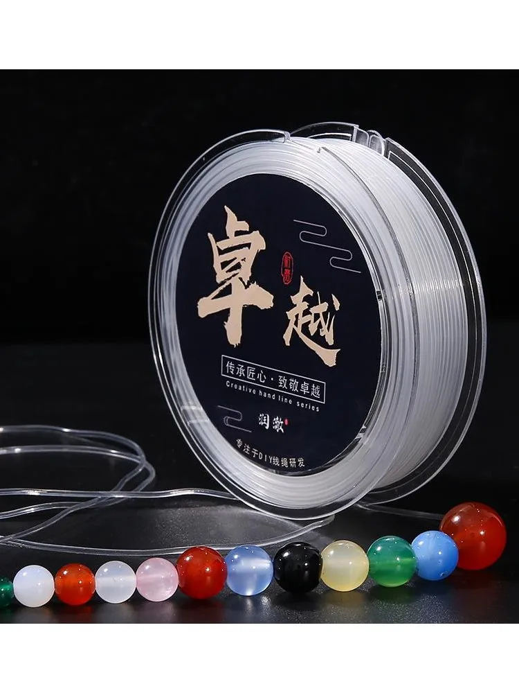 0.5/0.6/0.8/1.0/1.2/1,5mm transparenter starker Kristall elastische Perlen linie Schnur chinesischer Faden zur Herstellung von Armbändern Schmuck herstellung – Detail 23