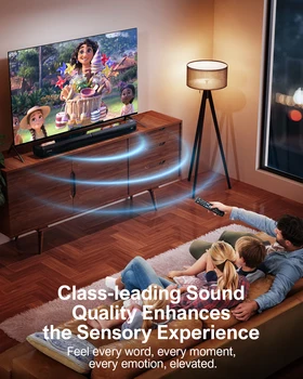 ULTIMEA 2.2ch 100W TV Soundbar, 2-in-1 Detachable Bluetooth 5.3 Soundbar for TV, 3 EQ Modes, Bass Adjustable for TV Speakers 4
