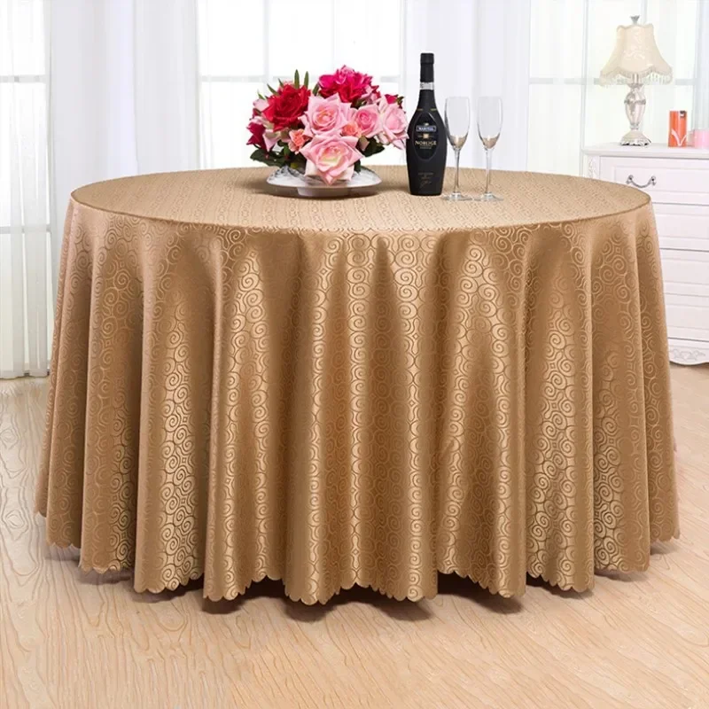 

Золотая скатерть с рисунком для отеля, водонепроницаемая скатерть из искусственной ткани для обеденных столов в ресторанах