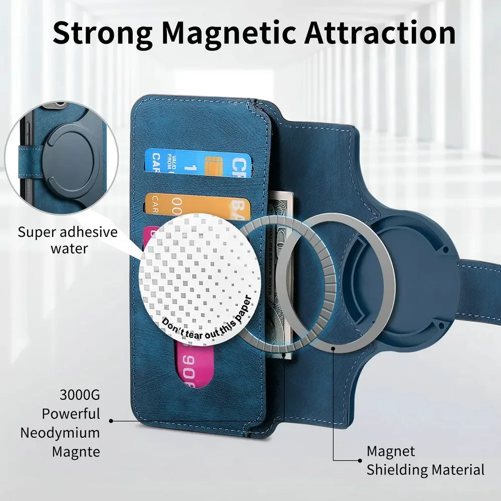Deluxe Detachable Leather Flip Cover with Magnetic Closure