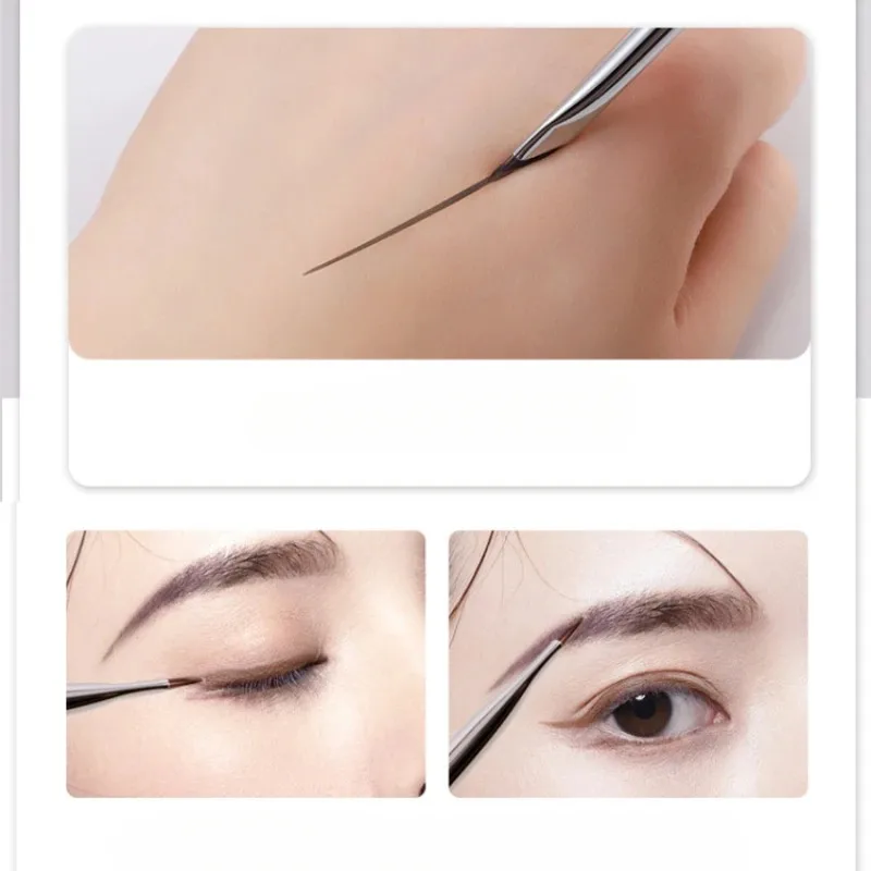 2/5Pc Upgrade Blade Eyeliner Brush Ultra Thin Fine Angle Flat Eyebrow Brush Under The Eyes Place Precise Detail Brush 6