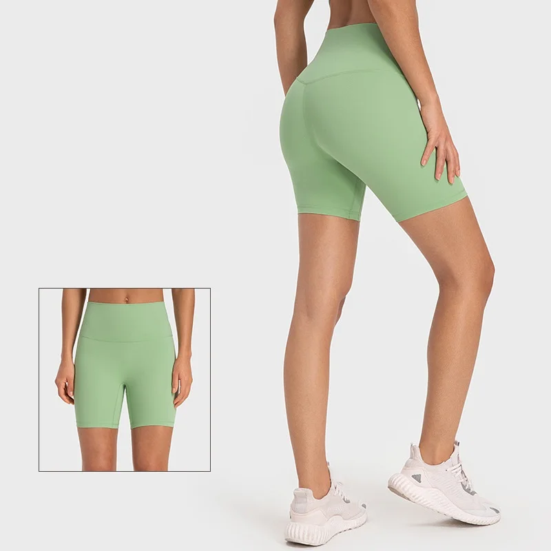 Solid Color Print Women Sport Short High Waist Fitness Yoga Short Legging Cycling Gym Workout Training Comprehensive Training