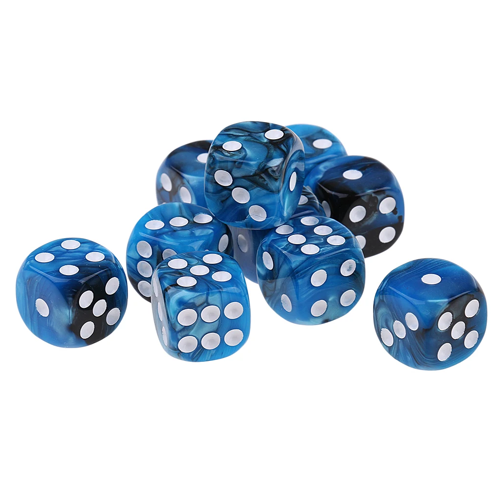 Game dice dice set 10x D6 Six Sided 16mm for Gaming