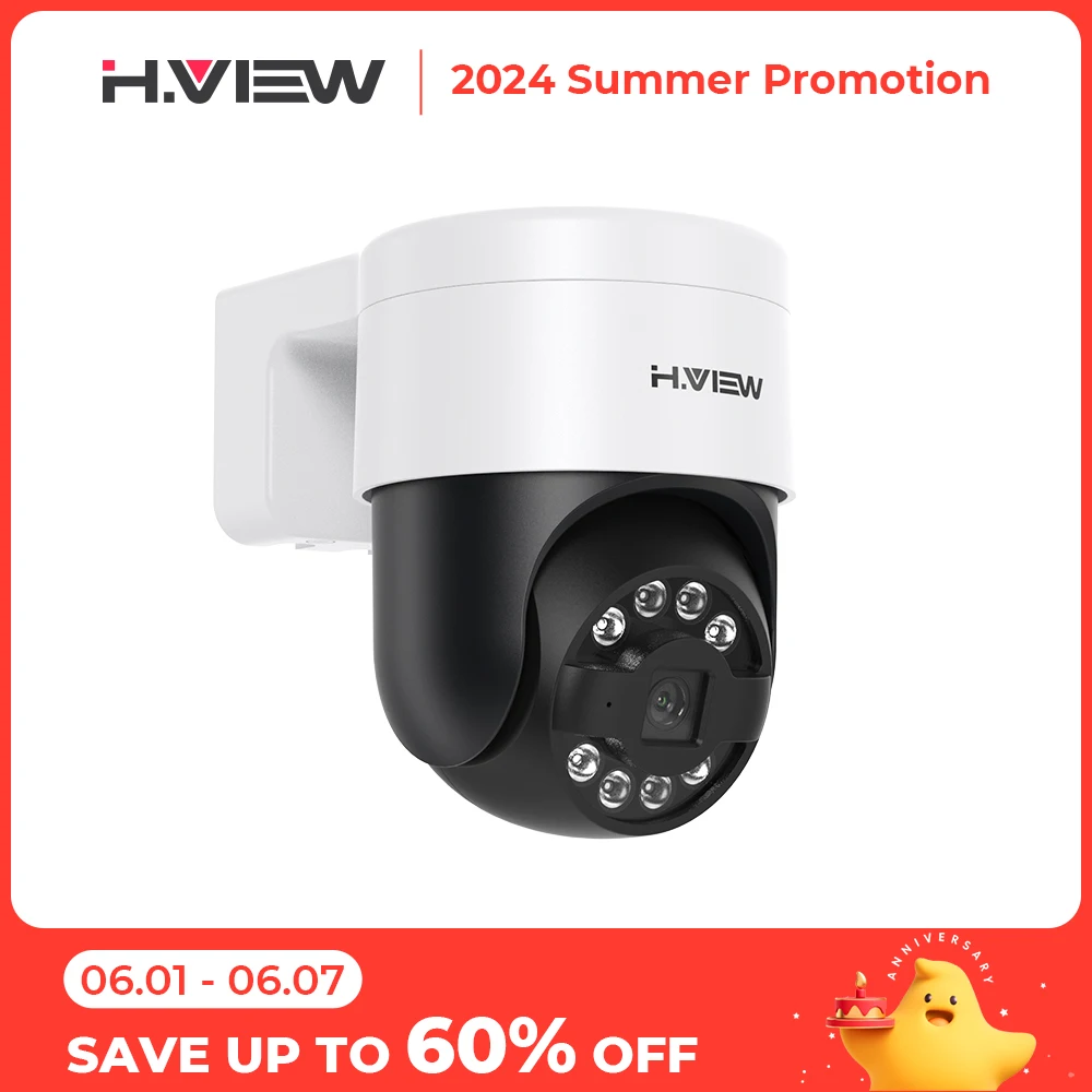 H.View Cctv Security Poe Ip Camera Ptz  5Mp 8mp 4K Dome Outdoor Audio Video Surveillance For Nvr System  Xmeye