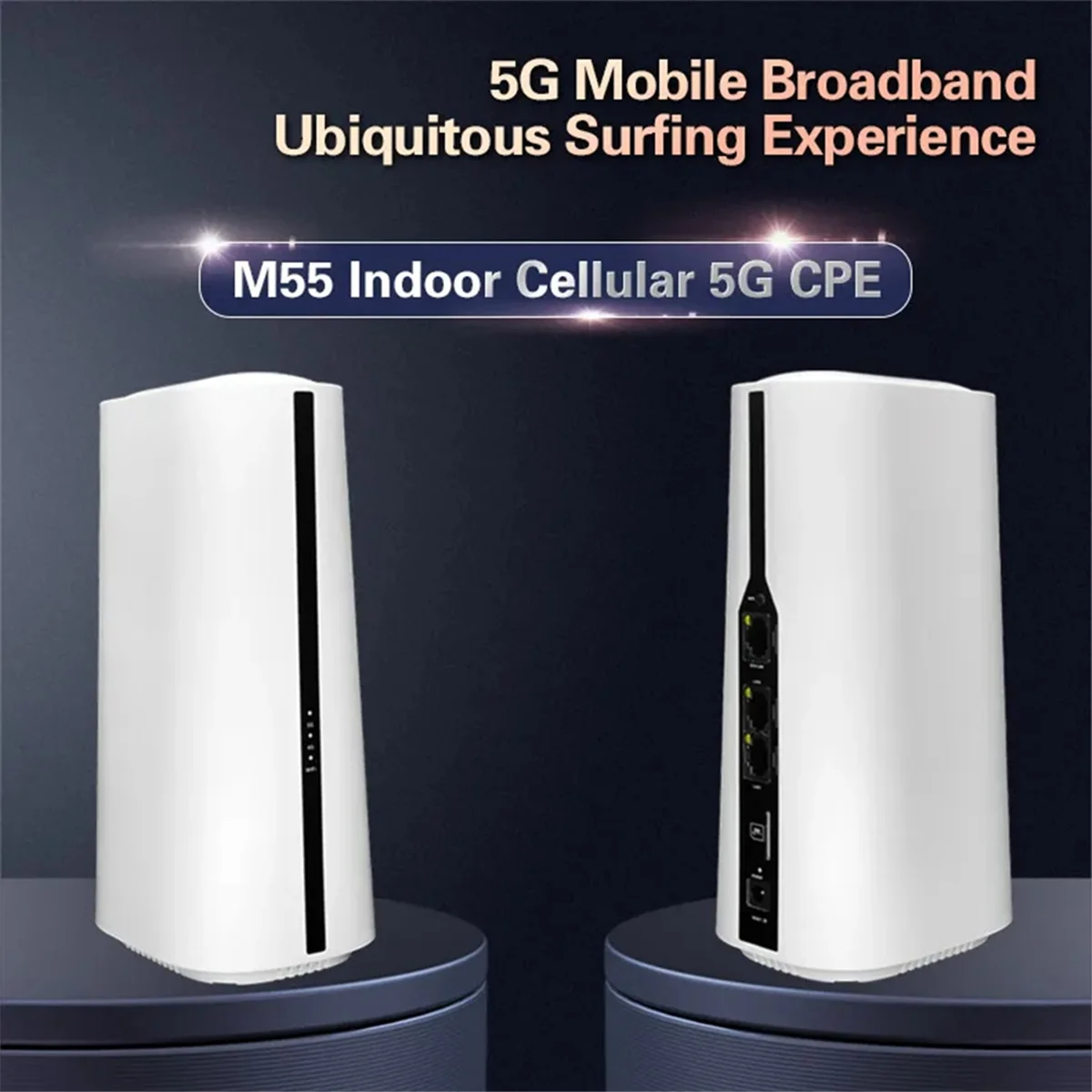 ABIY-M55 V510 ESIM Modem 5G NR WiFi5 WiFi 6 Fixed Wireless Access AC1200 Indoor LTE CPE SIM Slot Cheap 5G WiFi Router EU-plug