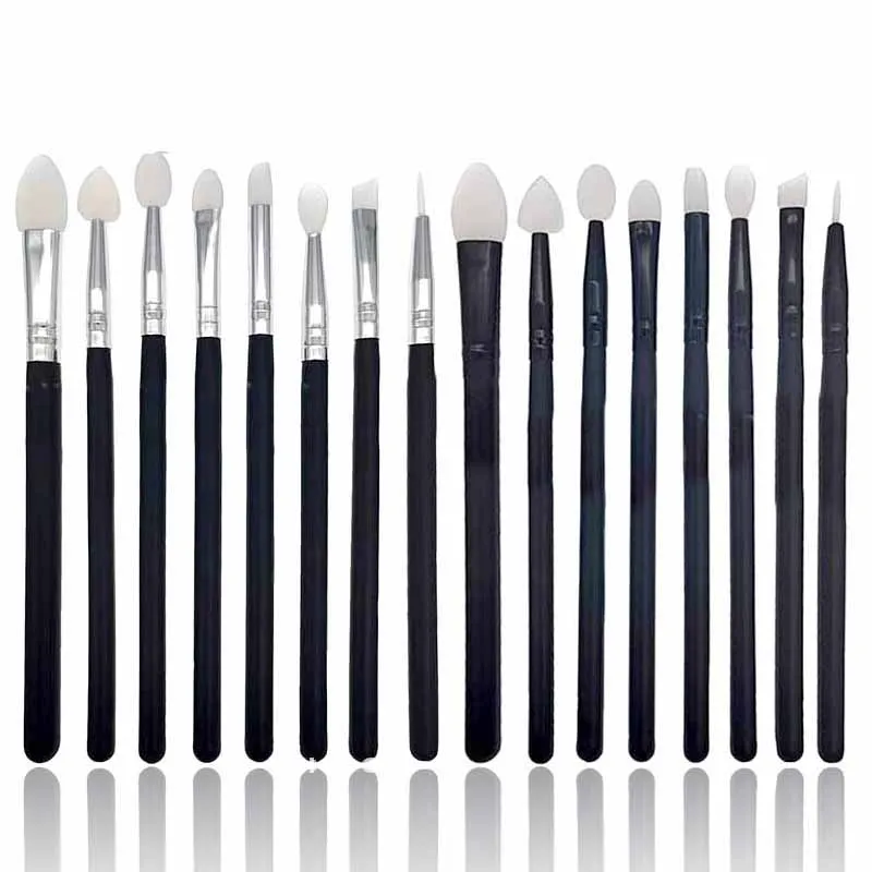 

brochas maquillaje Silicone Eyeshadow Lip Applicator Makeup Brushes Eyeliner Lip Brush Professional Eye Shadow Cosmetic Tools