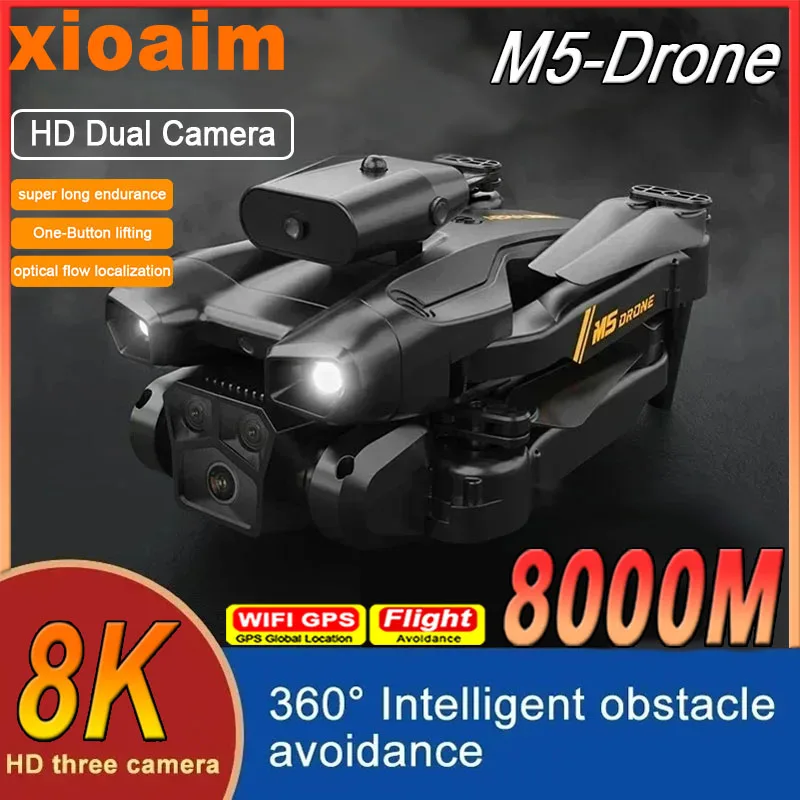 Per Xiaomi M5 Drone 8K 5G Professionale Hd Fotografia Aerea Dual-Camera Omnidirezionale Evitamento Ostacoli Drone Aerocraft Toys