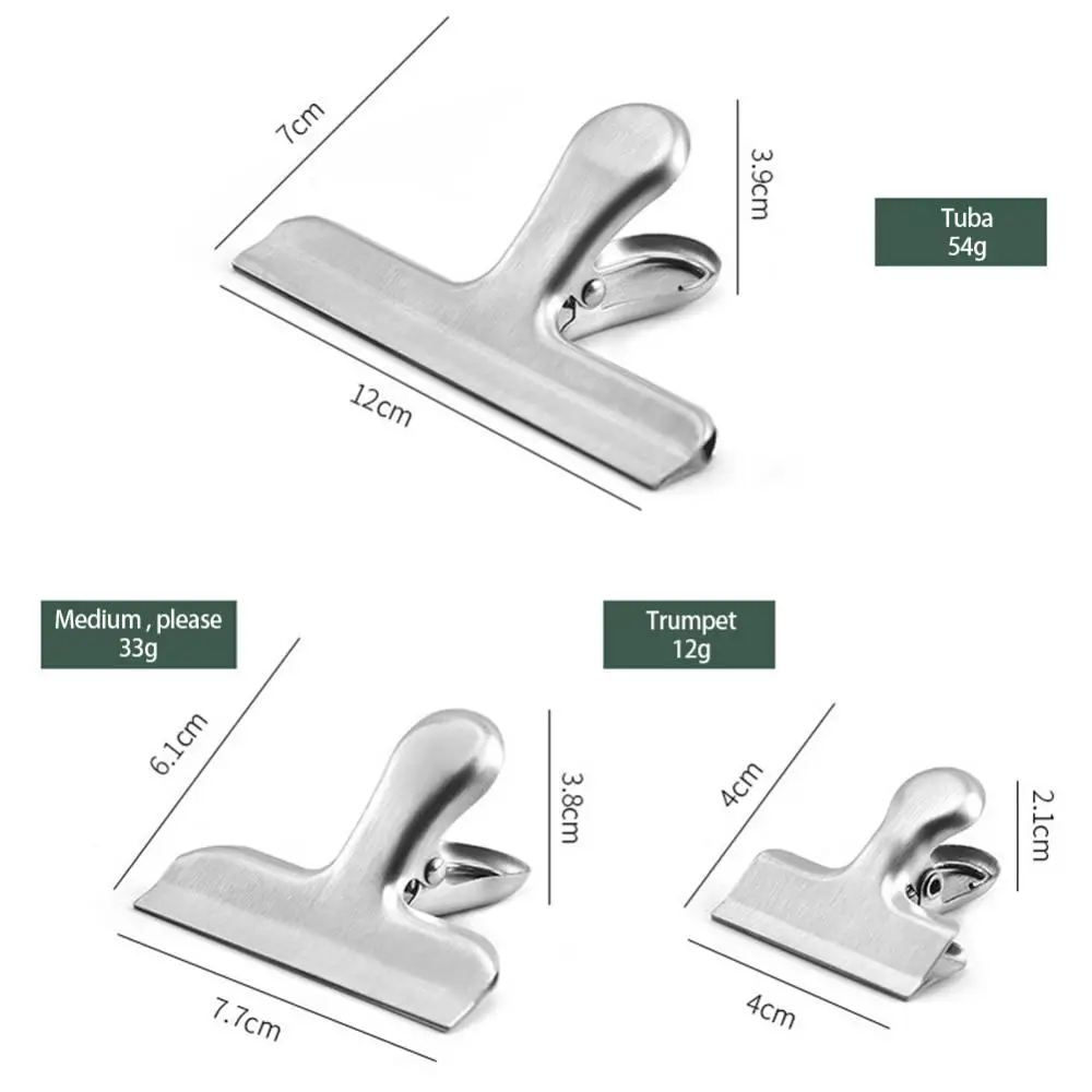 Sealing Clips 1-8PCS Stainless Steel for Food Storage Bag Home Kitchen
