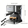 Aeomjk European Standard Semi-Automatic Espresso Machine 20 Bar, Professional Coffee Machine Cappuccino Latte Machine with Steam Milk Frother, Espresso Machine with 1.5L Detachable Water Tank 4
