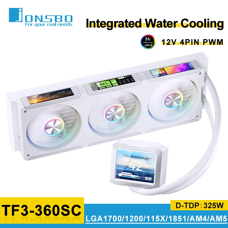 JONSBO TF3-360SC 水冷クーラー　ホワイト JONSBO TF3-360SCW White | パソコン工房【公式通販】
