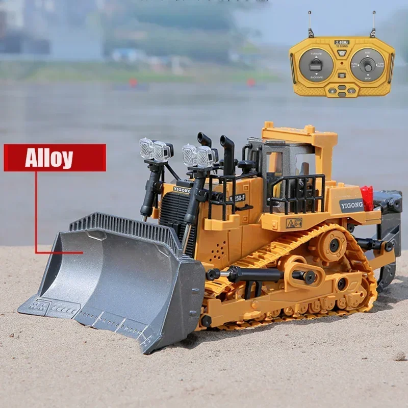 Remote Controlled Excavator Alloy Engineering Car Boy Bulldozer Remote Controlled Car Truck Toys 2.4G Toys Children's Car Gifts 5