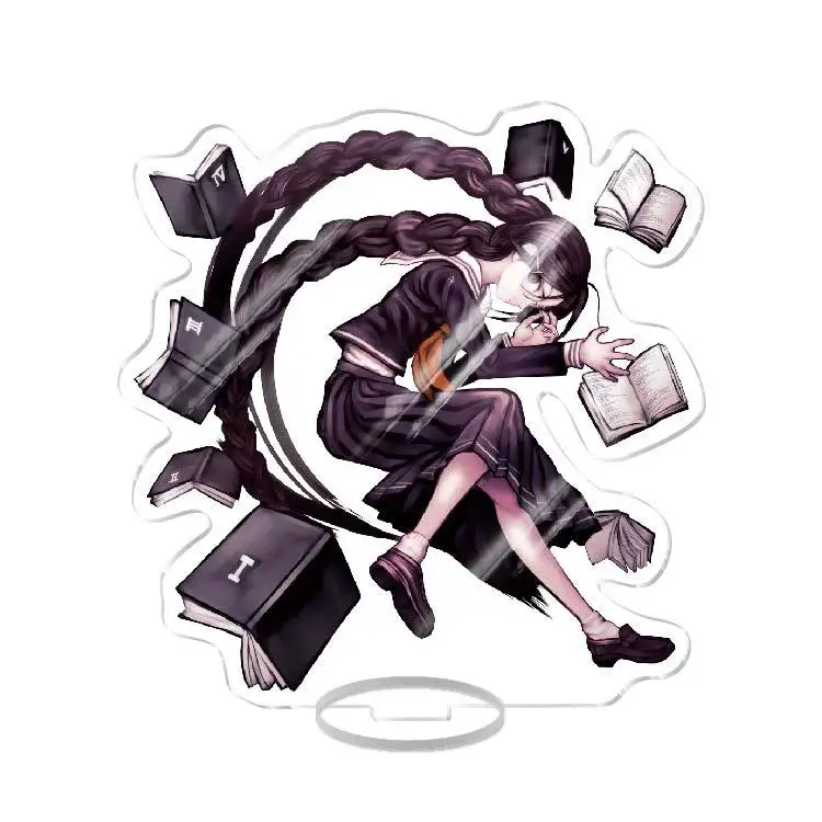 Figura de Anime Danganronpa V3, figura Trigger Happy Havoc, soporte acrílico, modelo de placa, decoración de escritorio, señal de pie, juguetes de regalo