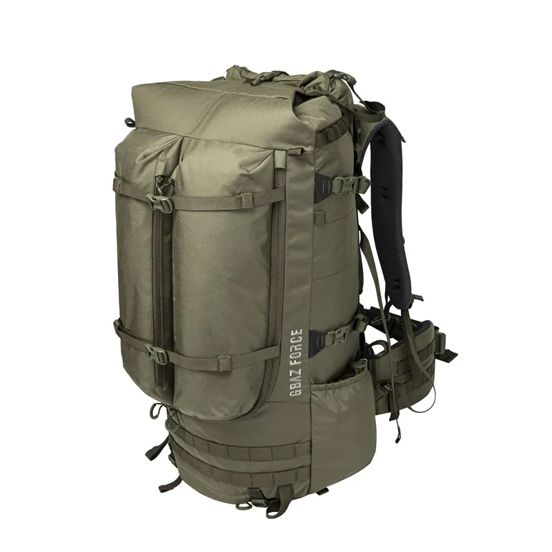 Waterproof 65l Hunting Backpacks 500d Cordura Backpack With Rifle Holder For Outdoor Hunting