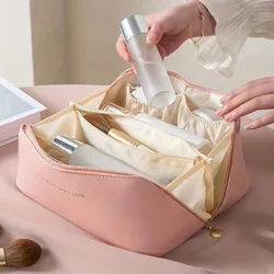 High - Capacity Portable Cosmetics Travel Bag - Stylish and Trendy Toiletries Organizer (Pink)