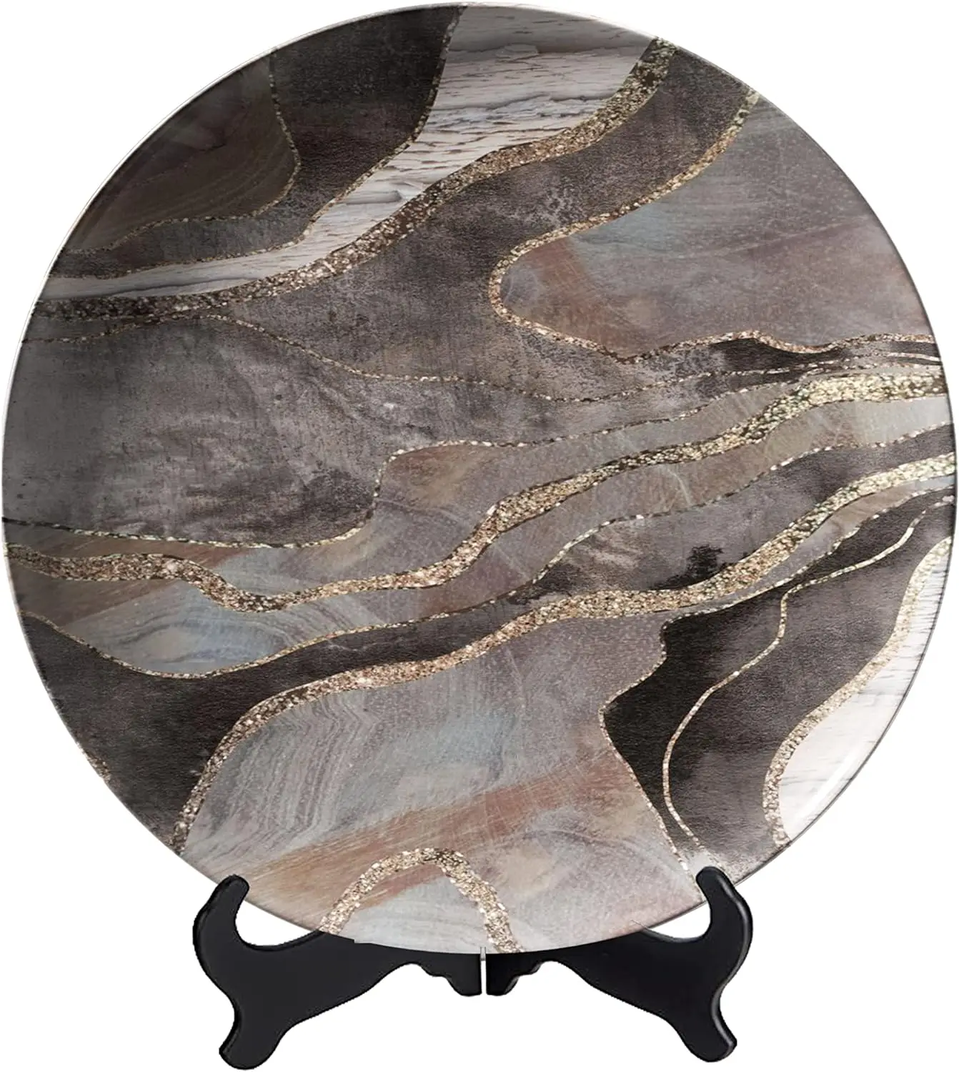 

Абстрактные мраморные круглые узорные подвесные декоративные тарелки в нордическом простом стиле керамическая декоративная витрина для дома и офиса