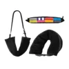 Travel Neck Pillow Stuffable with Clothes,Stuffable Neck Pillow for Traveling,Fillable Neck Pillow Extra Storage Black 1