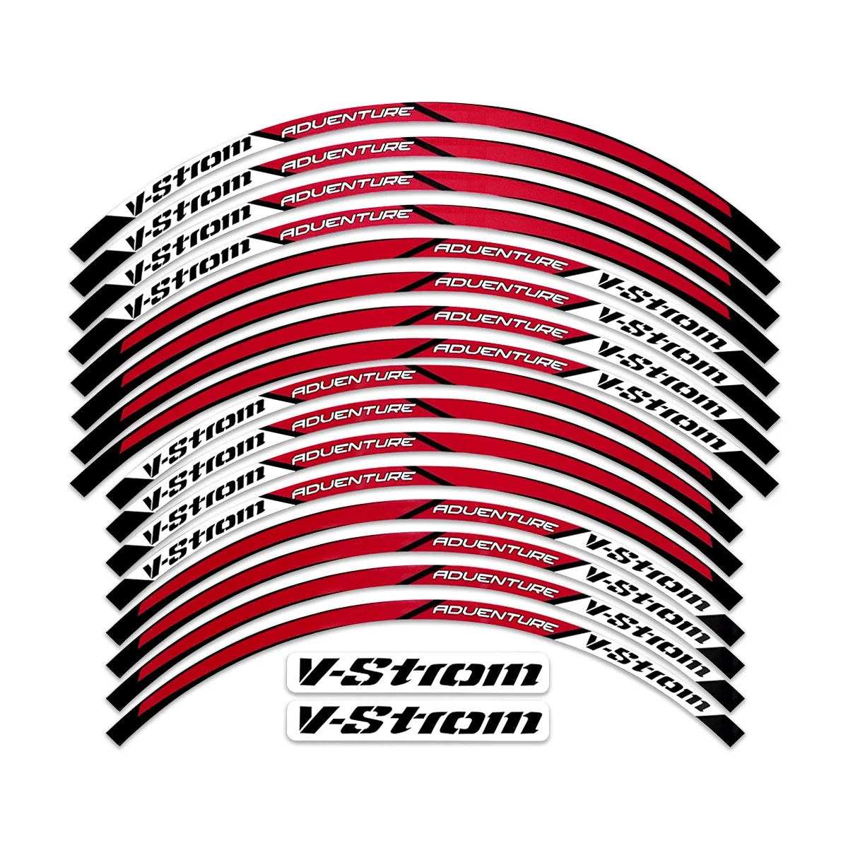 Autocollants De Jantes Réfléchissants Pour Suzuki V-Strom 250 SX, 1000, 1050 XT, DL 650 - Bandes Décoratives Imperméables Et Résistantes Aux UV - 9