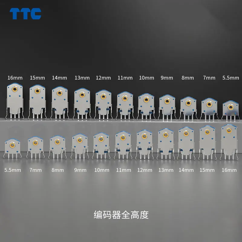TTC Encoder 7/8/9/10/11/12/13/14/15/16mm Rotary Mouse Scroll Gold Wheel Encoder With 1.74mm Hole Mark,20-40g PC Mouse Dustproof - Image 4